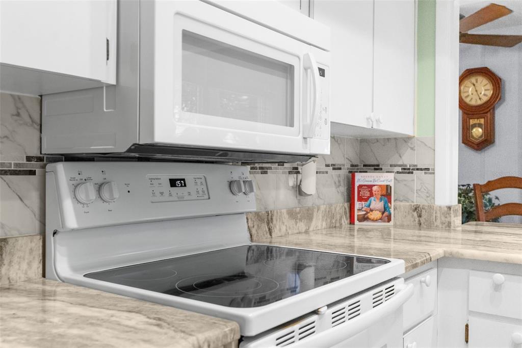 2509 Westchester Boulevard Spring Hill, FL 34606 - Photo 14 of 29 a kitchen with a sink a stove and a microwave oven