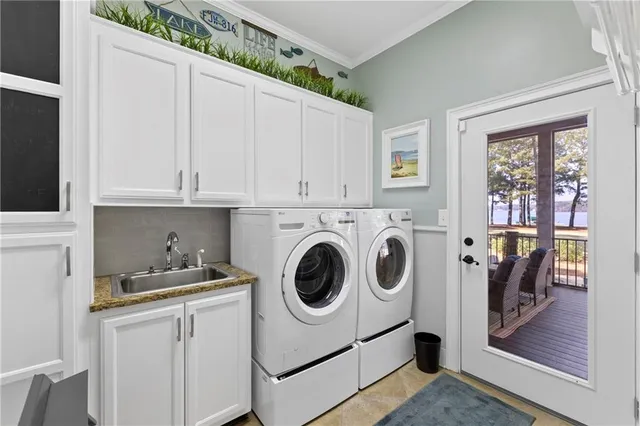 a view of a patio with couches table and chairs and garden