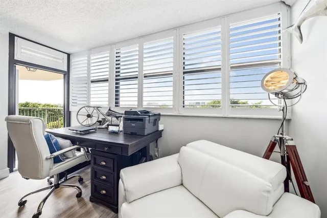 a view of a workspace with a window