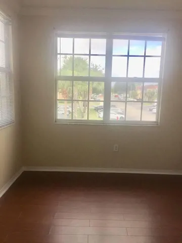 an empty room with a window