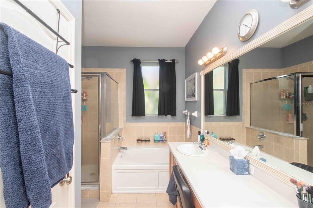 269 Fairmont Drive Spring Hill, FL 34609 - Photo 9 of 32 a bathroom with a double vanity sink mirror and double