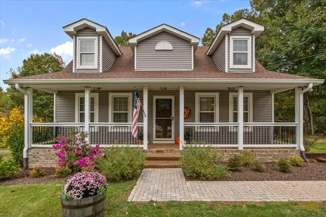 a front view of a house