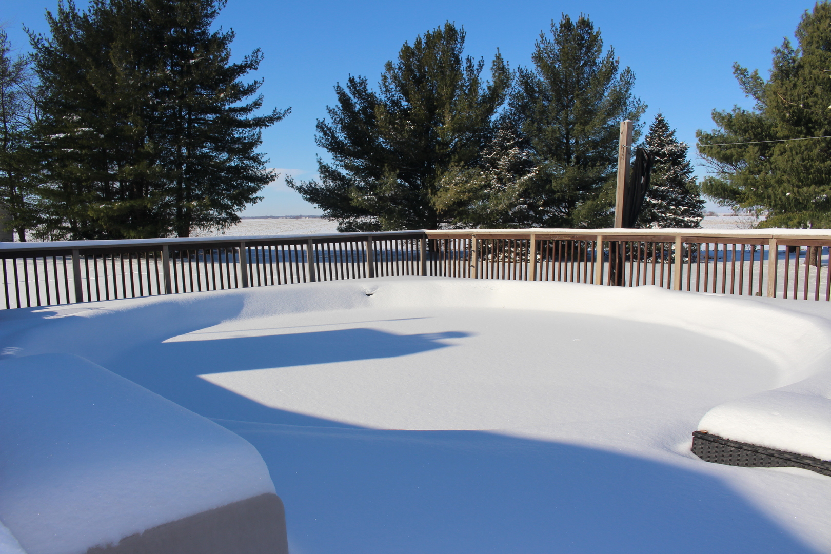 7629 White Oak Road Clinton, IL 61727 - Photo 12 of 47 a view of balcony with wooden floor and fence
