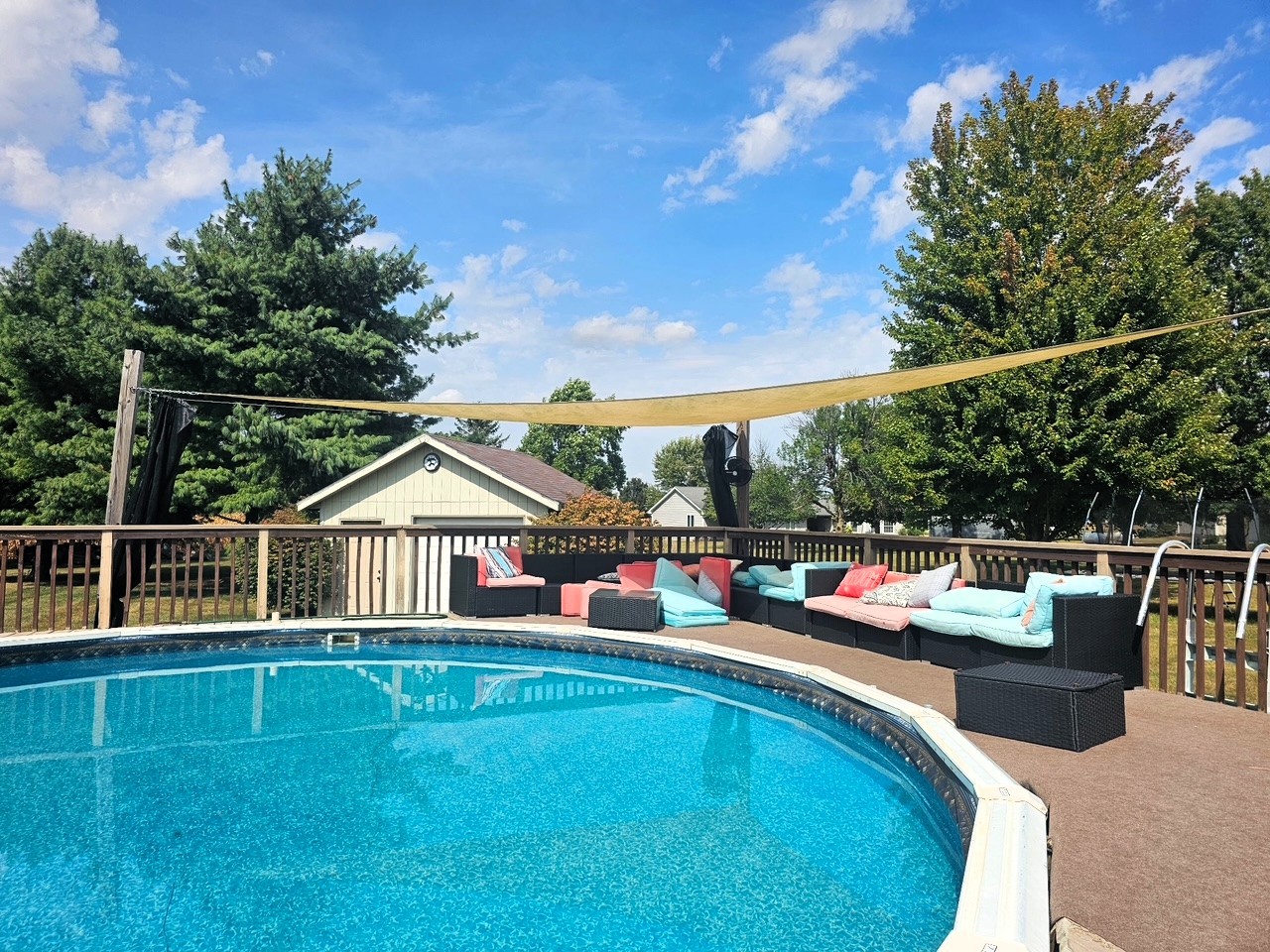 7629 White Oak Road Clinton, IL 61727 - Photo 4 of 47 a view of a house with backyard porch and sitting area