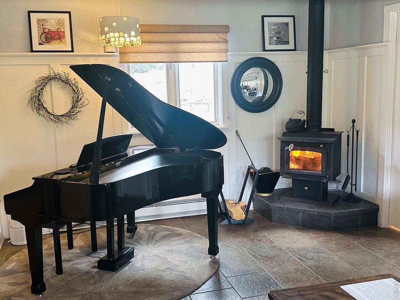 820 Riverside Drive Estes Park, CO 80517 - Photo 11 of 43 Room for a baby grand electric piano by the woodstove!