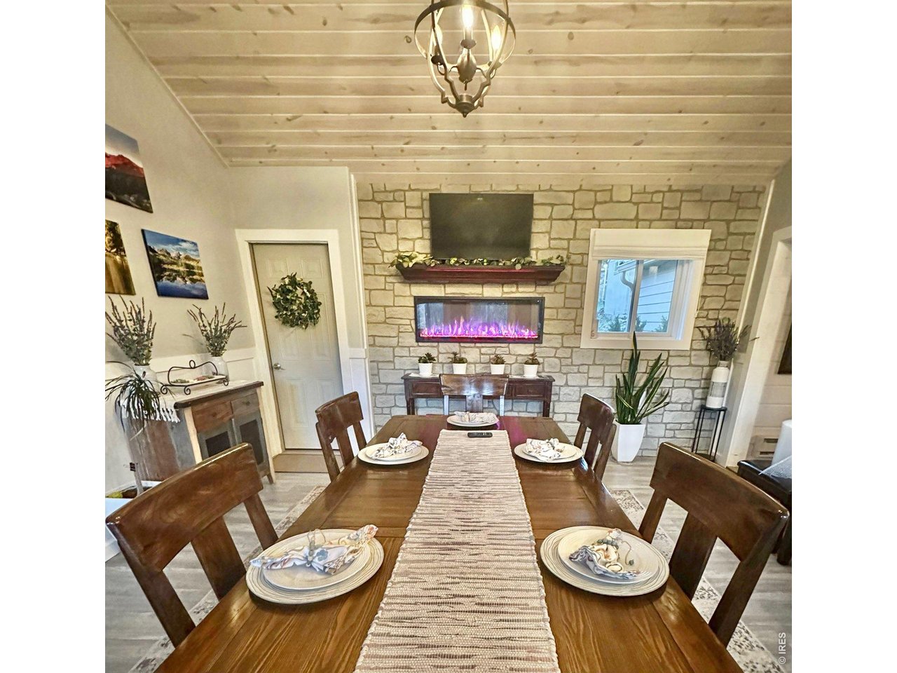 820 Riverside Drive Estes Park, CO 80517 - Photo 20 of 43 Ready for lots of guests . Electric Fireplace adds atmosphere