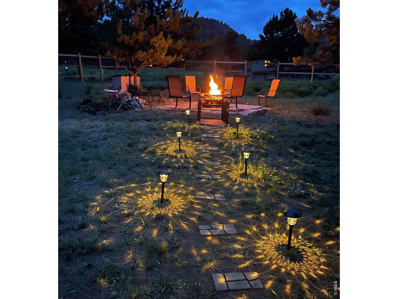 820 Riverside Drive Estes Park, CO 80517 - Photo 8 of 43 Firepit and lighting