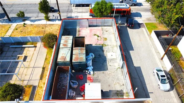 a view of building along the street and building