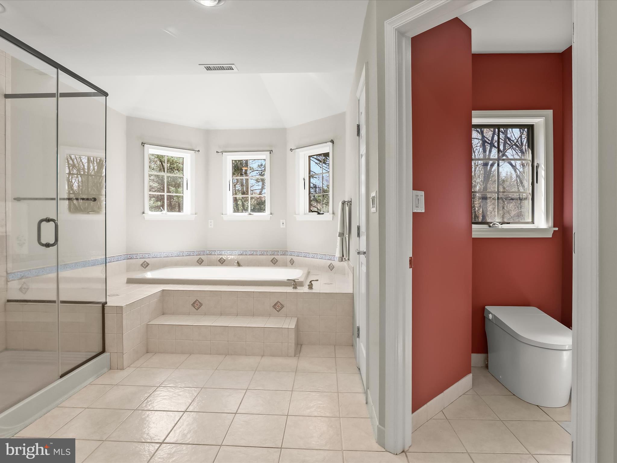3155 Clarho Circle Finksburg, MD 21048 - Photo 29 of 70 a spacious bathroom with a granite countertop sink a toilet and shower