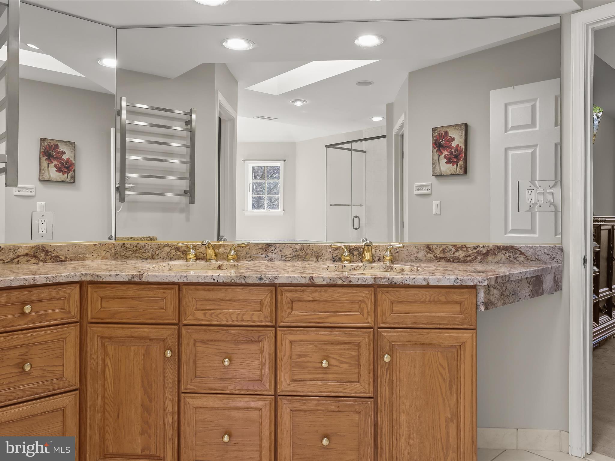 3155 Clarho Circle Finksburg, MD 21048 - Photo 31 of 70 a bathroom with a granite countertop sink and a mirror