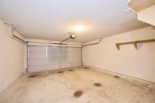 a view of a garage
