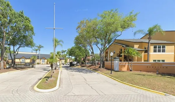 a view of outdoor space yard and swimming pool
