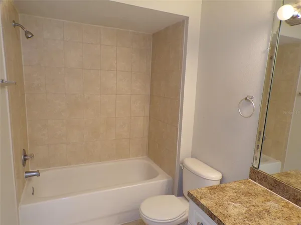 a bathroom with a toilet and a bathtub