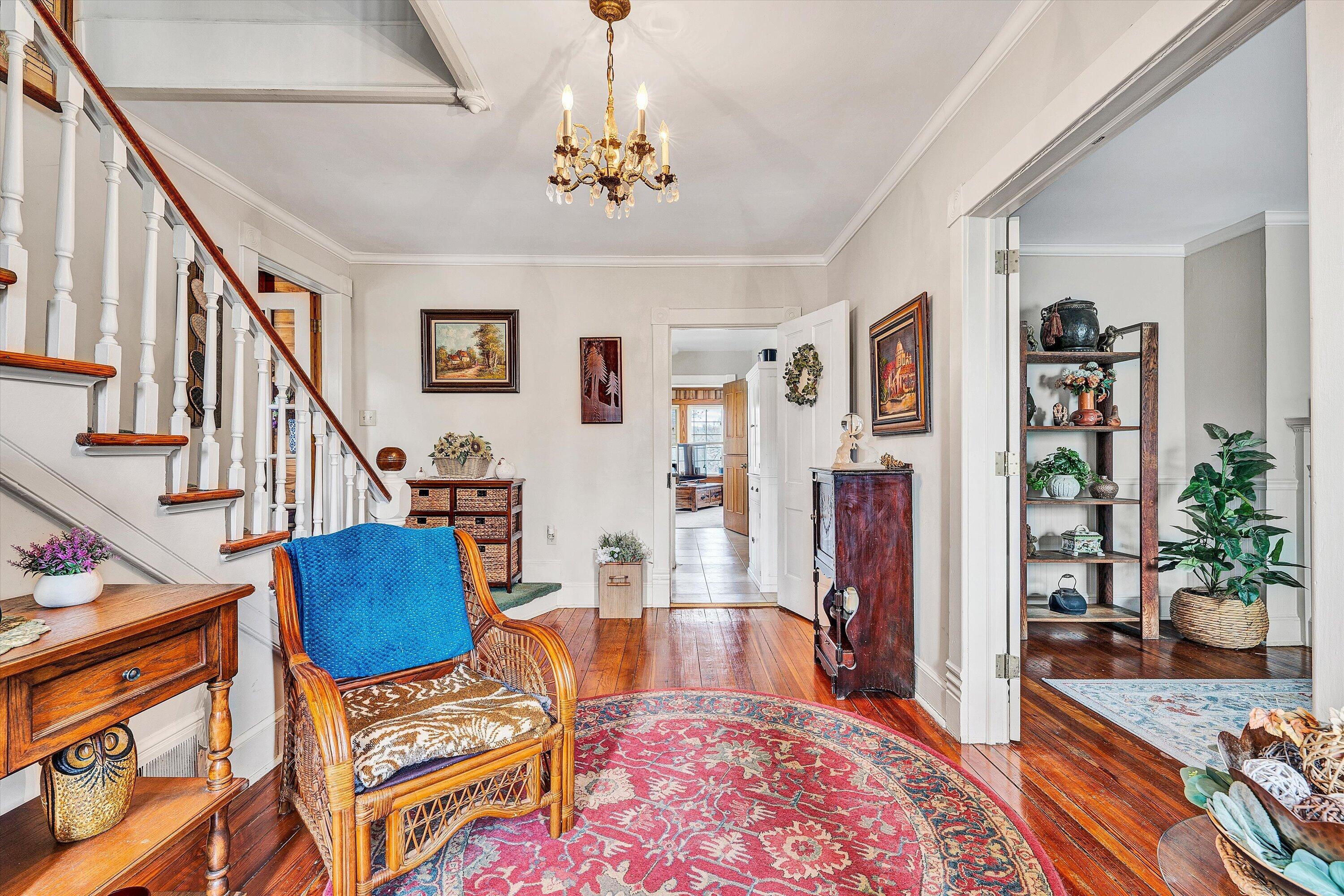 4015 Mud Lick Road Southwest Roanoke, VA 24018 - Photo 5 of 36 a living room with furniture and wooden floor