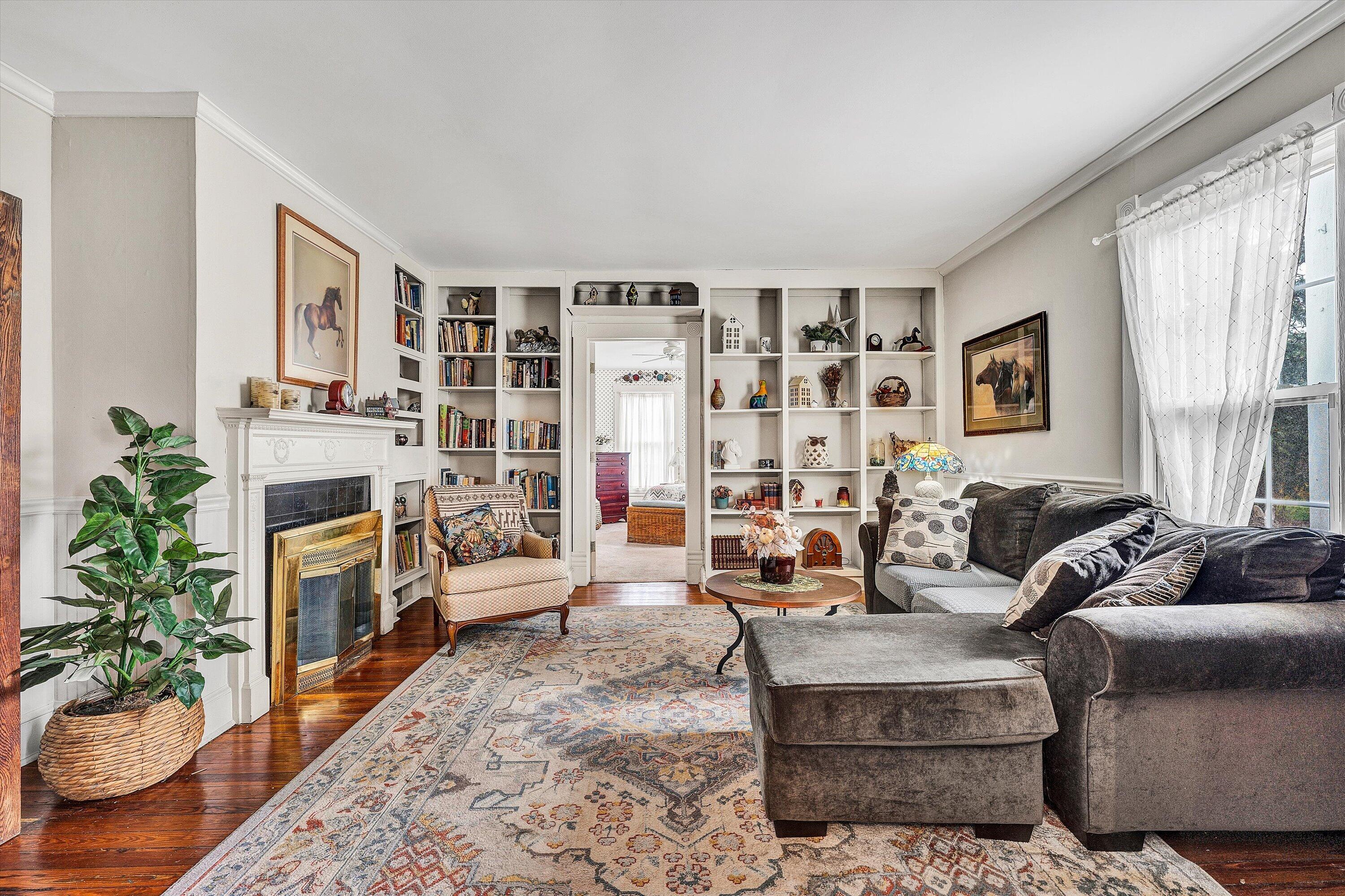 4015 Mud Lick Road Southwest Roanoke, VA 24018 - Photo 6 of 36 a living room with furniture and a fireplace