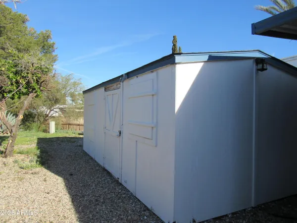 a backyard of a house