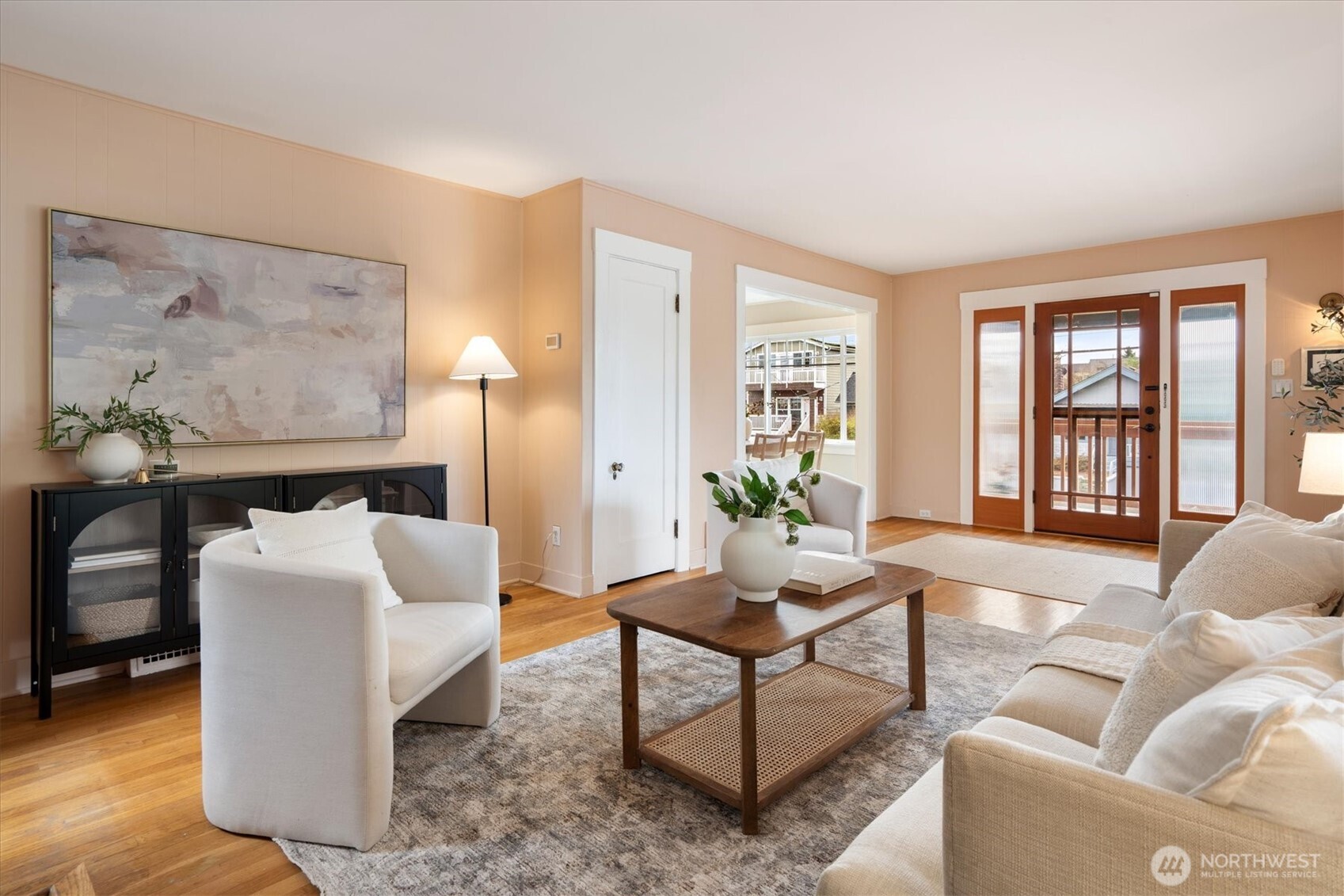 740 North 82nd Street Seattle, WA 98103 - Photo 7 of 36 a living room with furniture and wooden floor