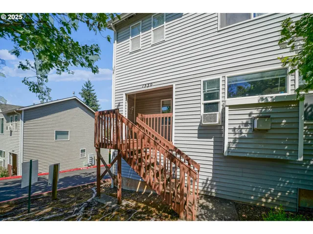 a view of a house with a balcony