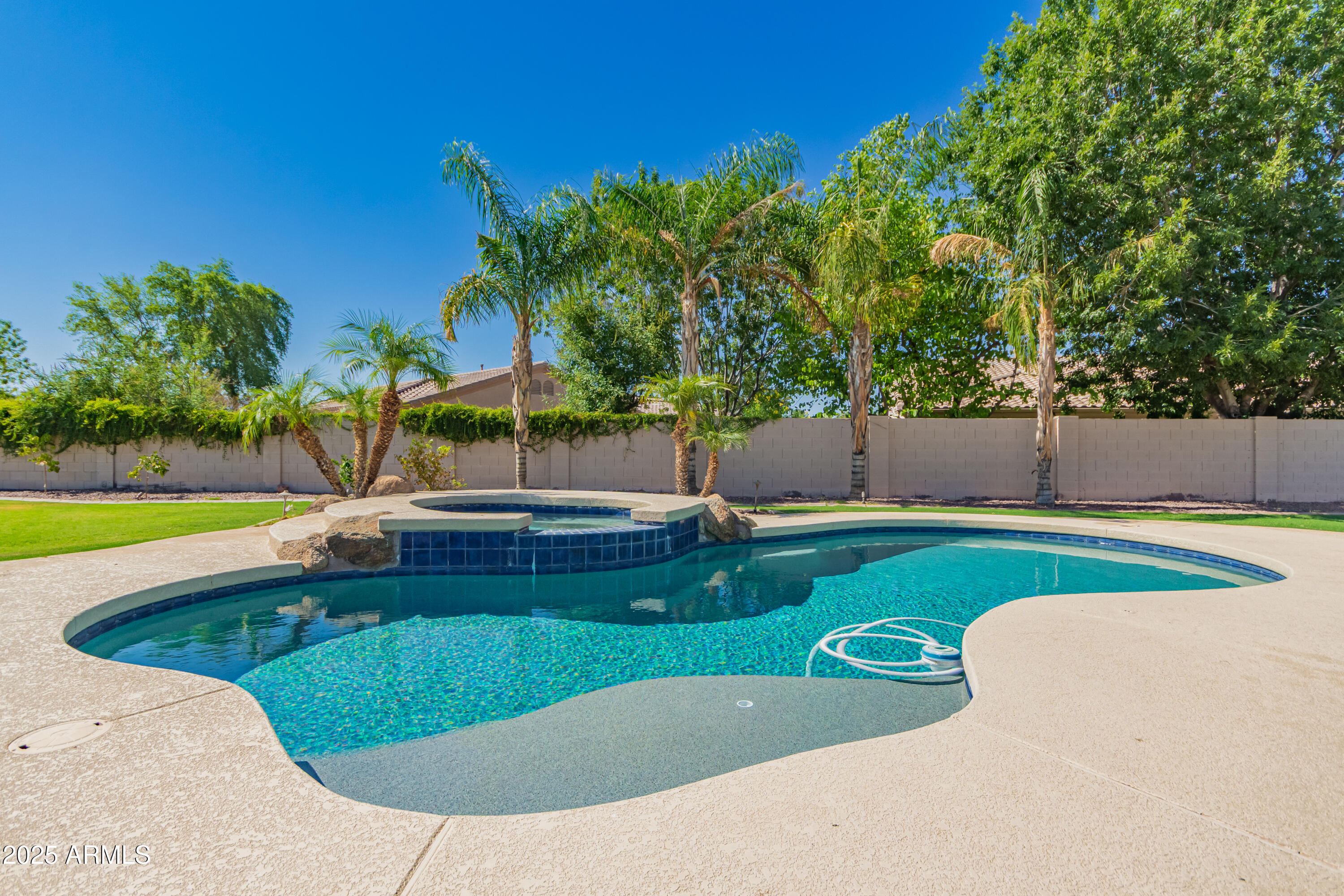 4584 East Reins Road Gilbert, AZ 85297 - Photo 46 of 58 a view of a swimming pool with a yard
