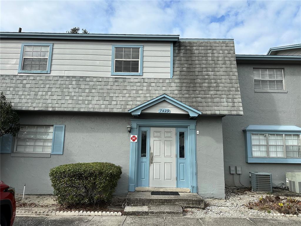 a front view of a house