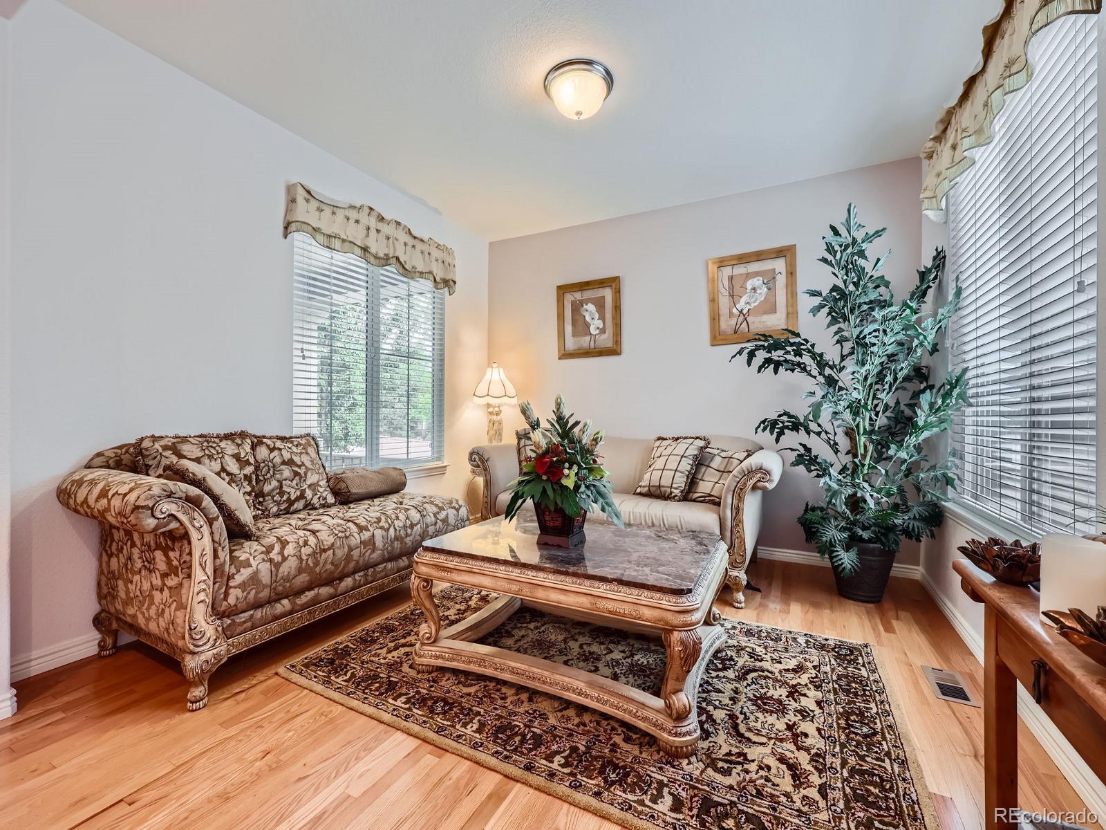3000 Fox Sedge Lane Highlands Ranch, CO 80126 - Photo 2 of 33 a living room with furniture and a potted plant