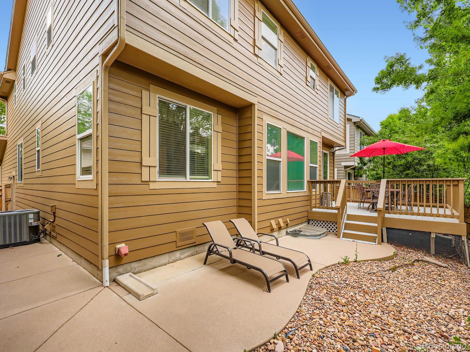3000 Fox Sedge Lane Highlands Ranch, CO 80126 - Photo 26 of 33 a view of a patio with a table and chairs