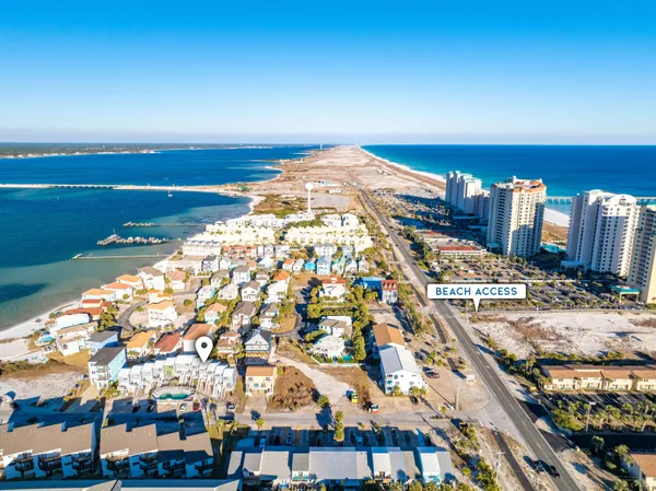 a city view with tall buildings