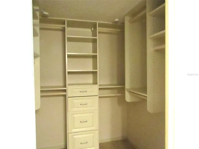 a close view of closet