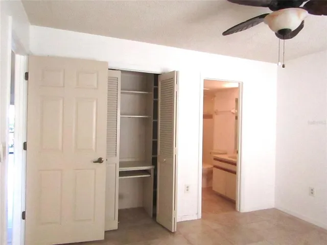 a view of a room with closet
