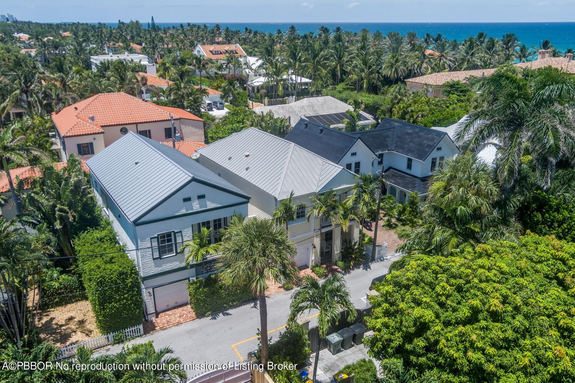 135 Root Trail, Unit A Palm Beach, FL 33480 - Photo 23 of 25 an aerial view of a house with a garden