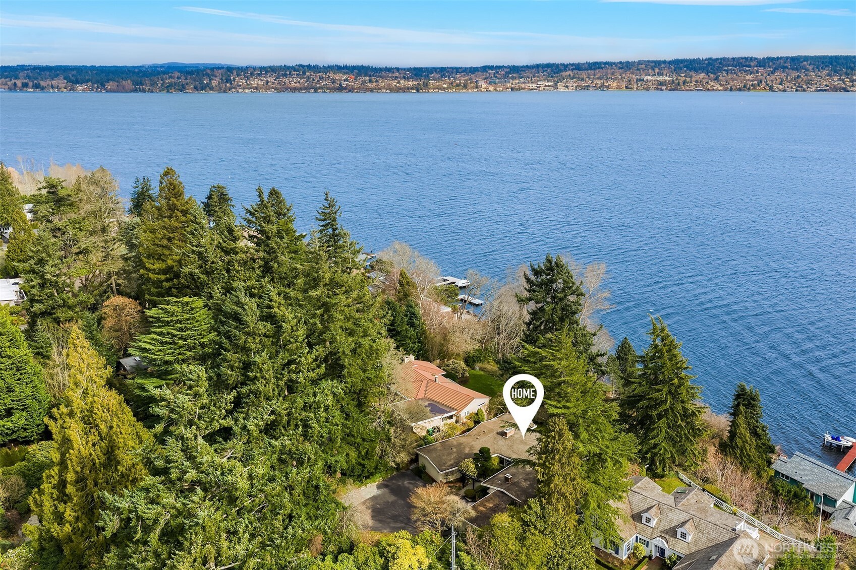 6555 Northeast Windermere Road Seattle, WA 98105 - Photo 36 of 38 a aerial view of a house with a lake view