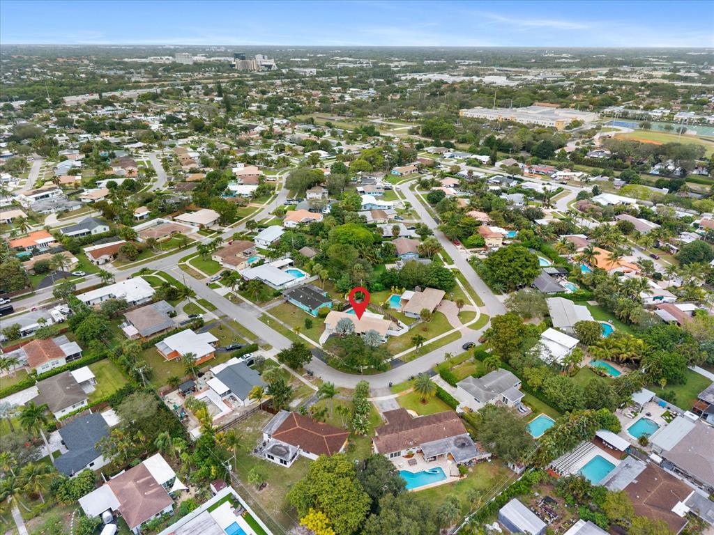 1257 Northwest 5th Street Boca Raton, FL 33486 - Photo 40 of 44 an aerial view of residential houses with city view