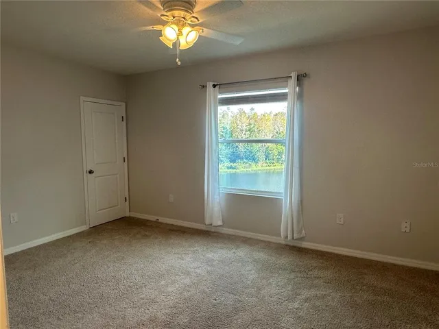 an empty room with a window