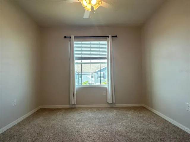 an empty room with a window