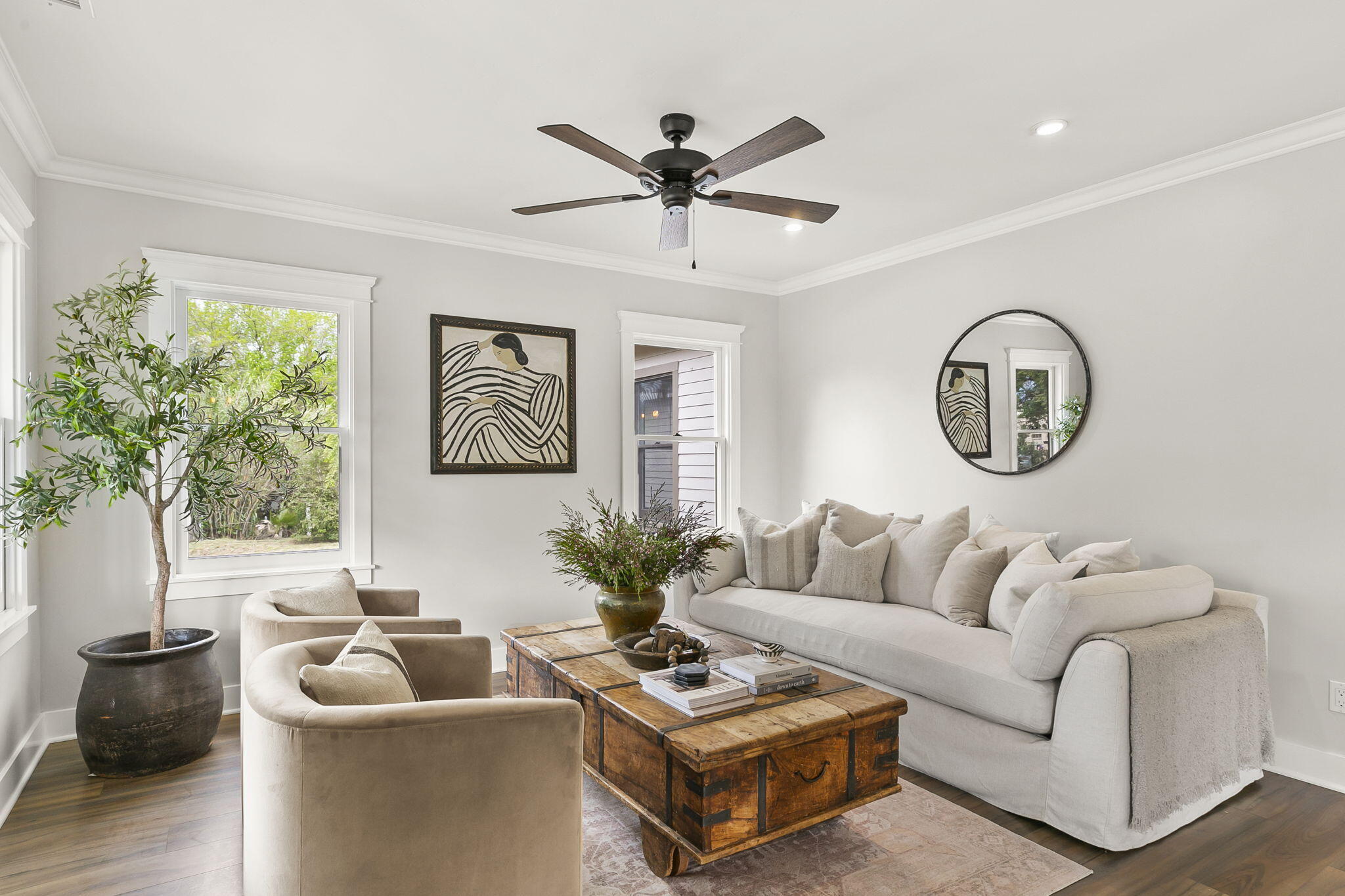 350 Old Grade Road Oak View, CA 93022 - Photo 21 of 59 a living room with furniture and a large window with garden view