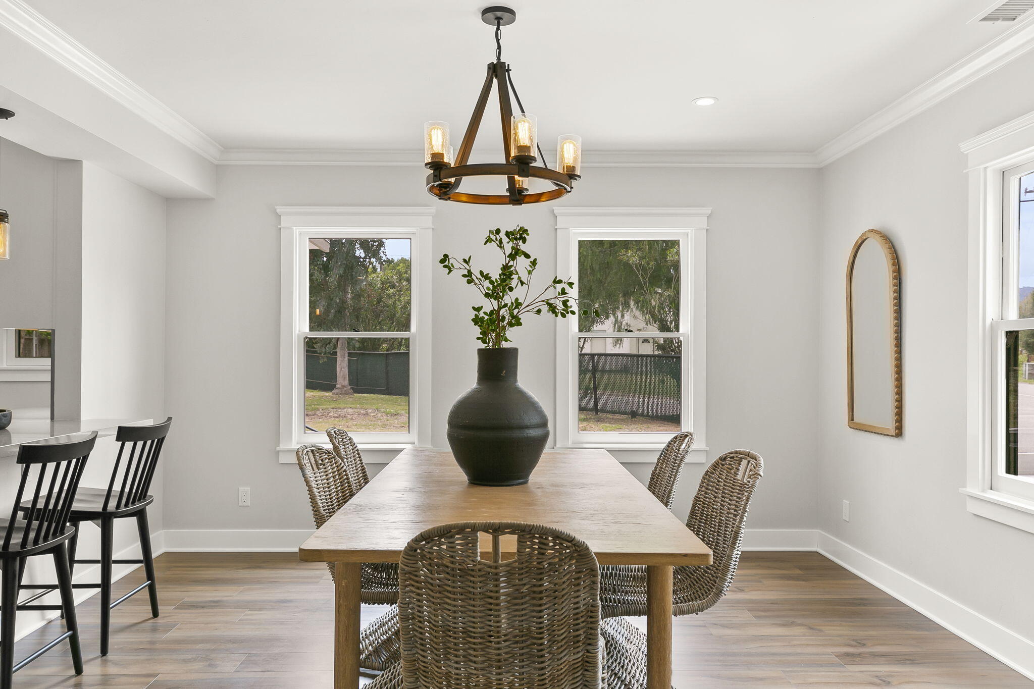 350 Old Grade Road Oak View, CA 93022 - Photo 24 of 59 a view of a dining room with furniture window and wooden floor