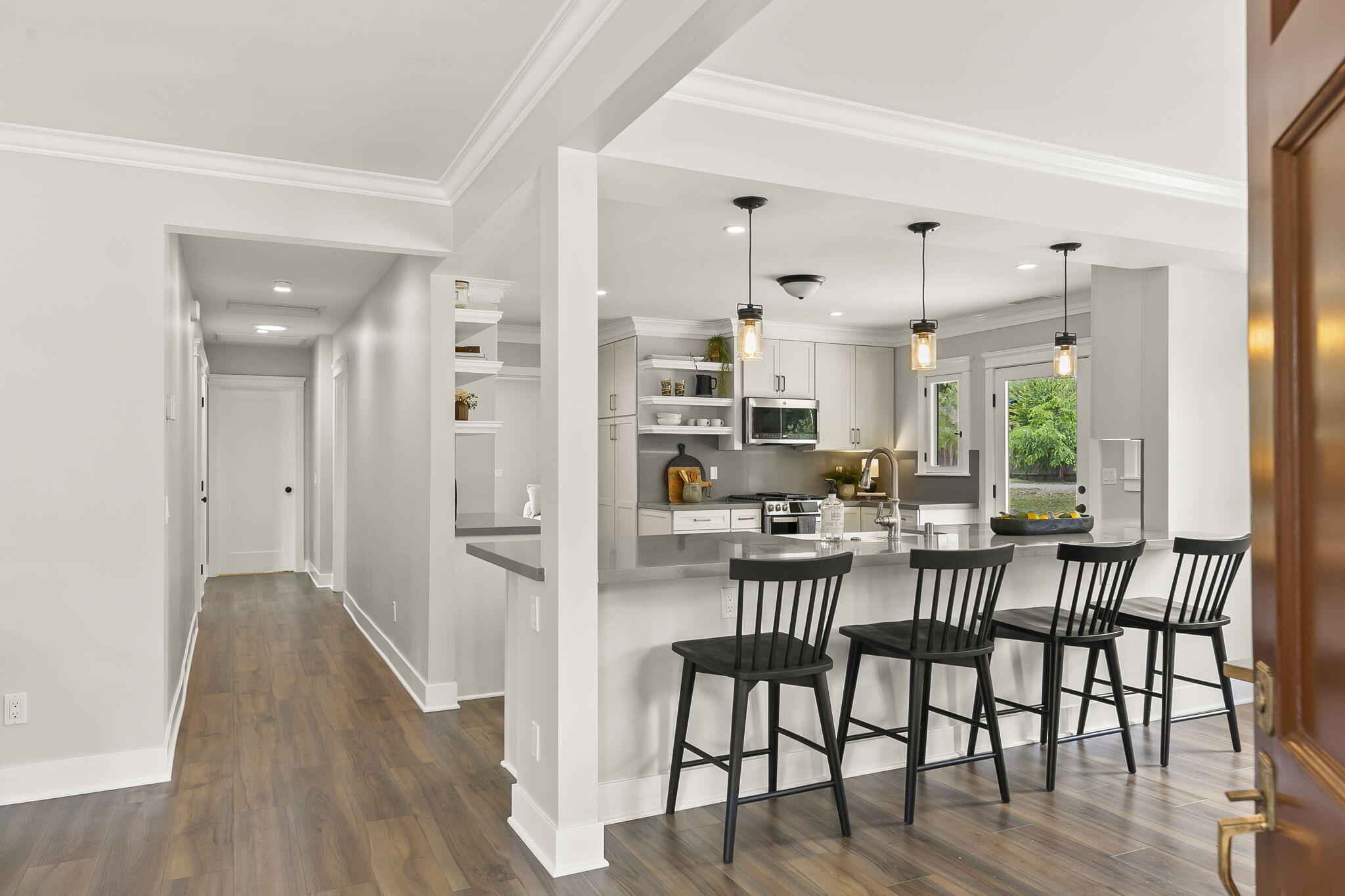350 Old Grade Road Oak View, CA 93022 - Photo 25 of 59 a view of a dining room with furniture and wooden floor