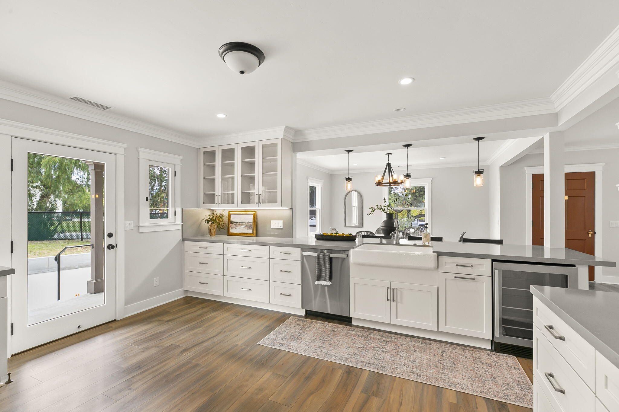 350 Old Grade Road Oak View, CA 93022 - Photo 30 of 59 a large kitchen with a lot of counter space and wooden floor