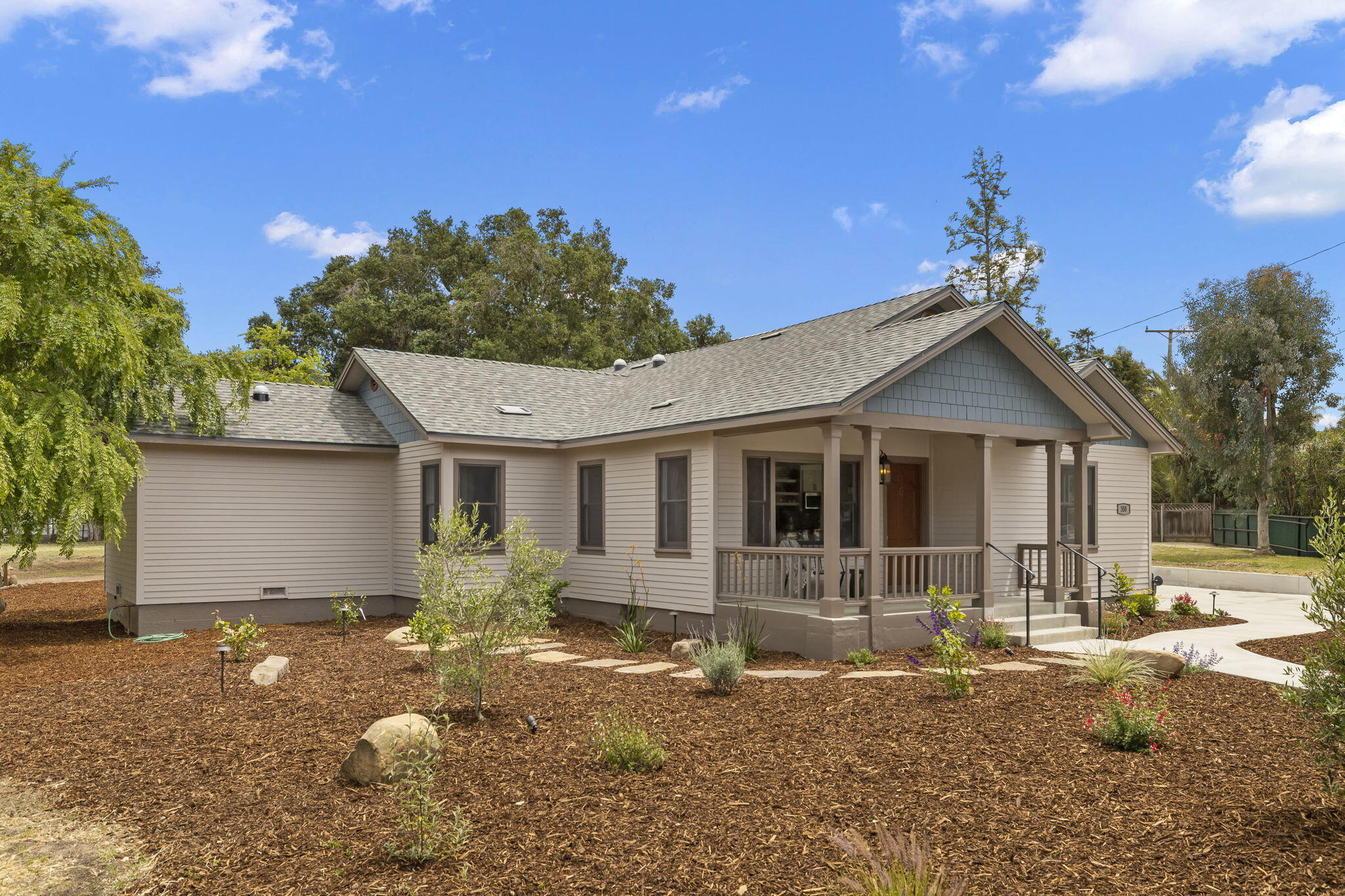 350 Old Grade Road Oak View, CA 93022 - Photo 6 of 59 a front view of a house with a yard