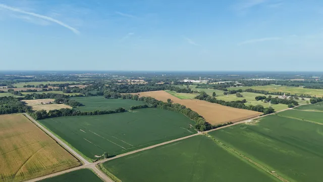 an aerial view of a city