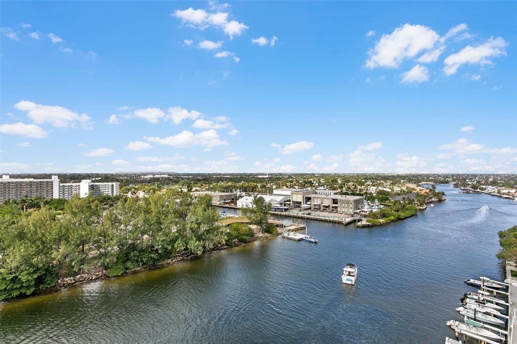 1401 North Riverside Drive, Unit PH1502 Pompano Beach, FL 33062 - Photo 25 of 32 a view of a city with a lake