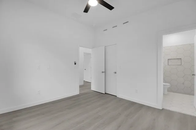 an empty room with a window