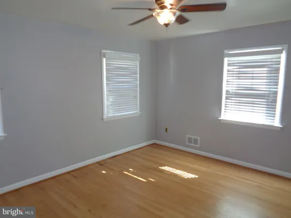 a view of a room with a window