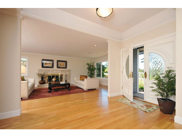 255 Darrell Road Hillsborough, CA 94010 - Photo 3 of 25 a view of a livingroom with furniture and a potted plant