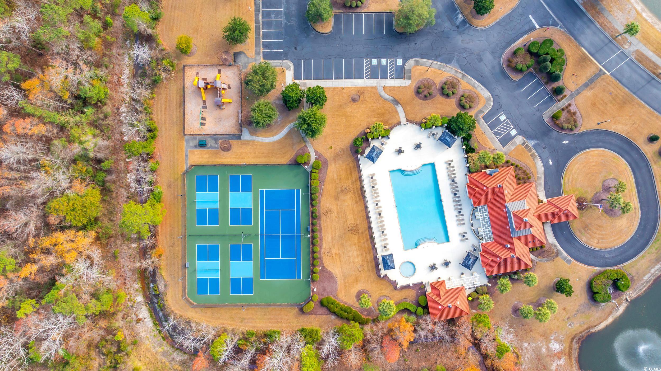937 Bluffview Drive Myrtle Beach, SC 29579 - Photo 13 of 40 Drone / aerial view of a pool area