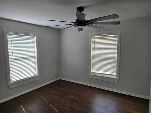 a view of a room that has a window in it