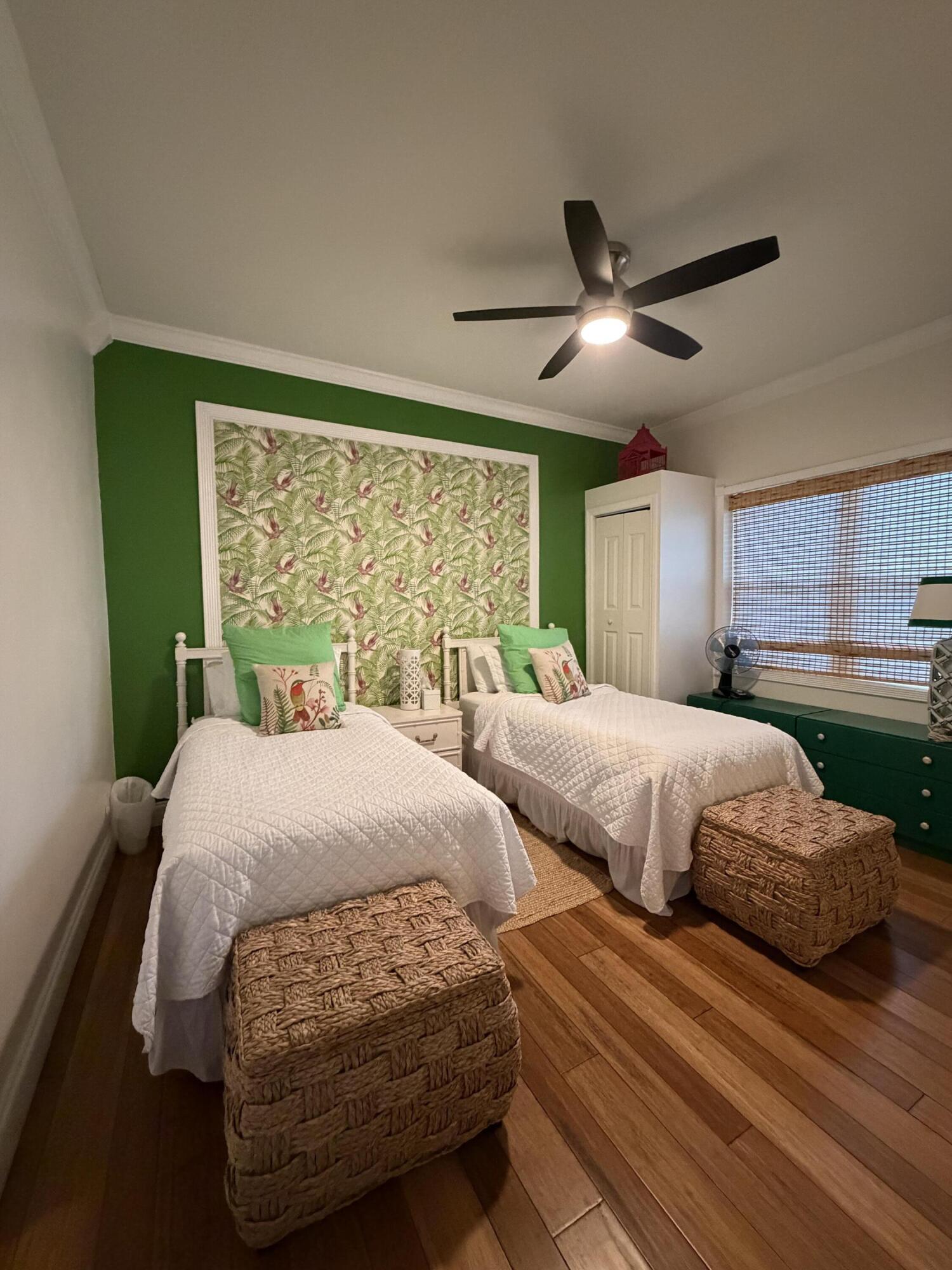 515 Ardmore Road West Palm Beach, FL 33401 - Photo 16 of 36 a bedroom with double bed and a large window