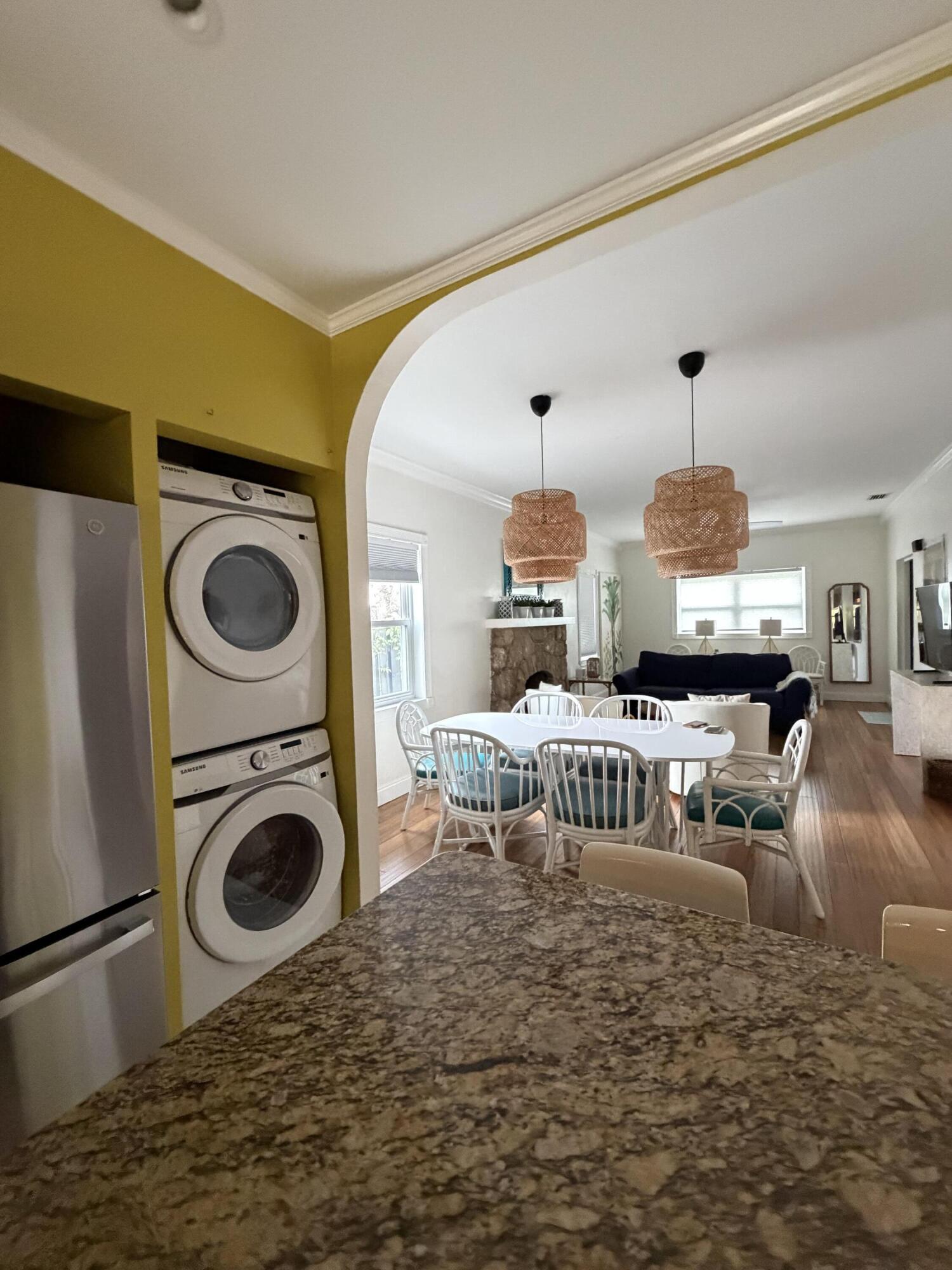 515 Ardmore Road West Palm Beach, FL 33401 - Photo 24 of 36 a living room with furniture and a fireplace