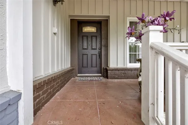a view of front door of house