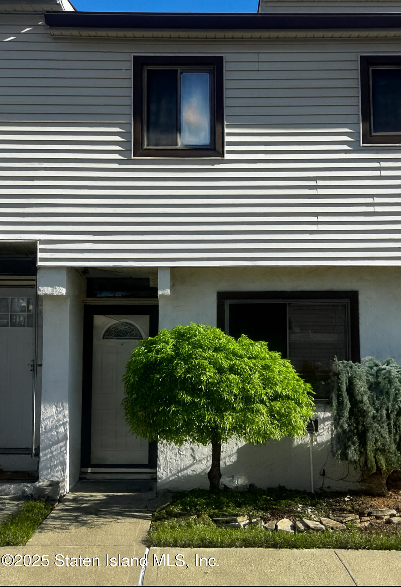 a front view of a house